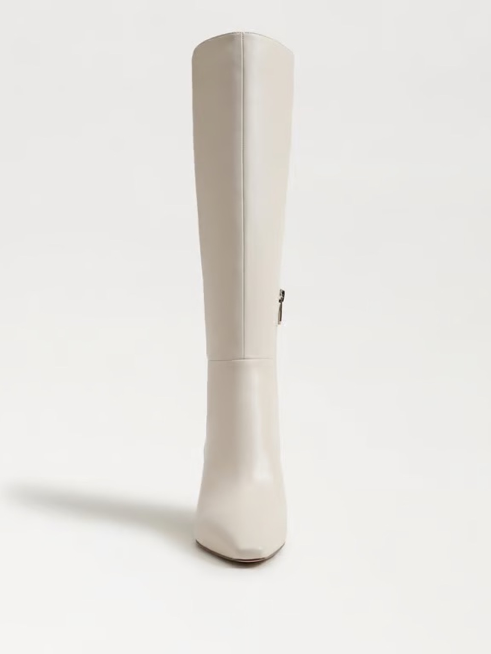 Sam Edelman Knee High 4" Block Heel Ivory Cream Leather Boots (10) - Picture 3 of 10